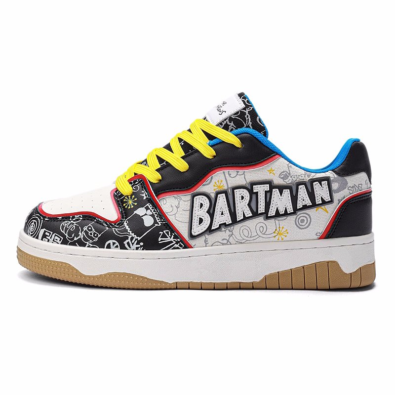 画像12: Unisex Simpson Family Platform Lace-Up Sneakers　男女兼用 ユニセックス厚底シンプソンファミリーシンプソンズレザーレースアップ  スニーカー (12)