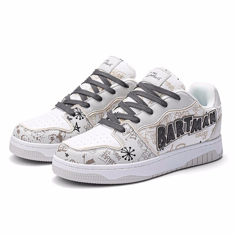 画像5: Unisex Simpson Family Platform Lace-Up Sneakers　男女兼用 ユニセックス厚底シンプソンファミリーシンプソンズレザーレースアップ  スニーカー (5)