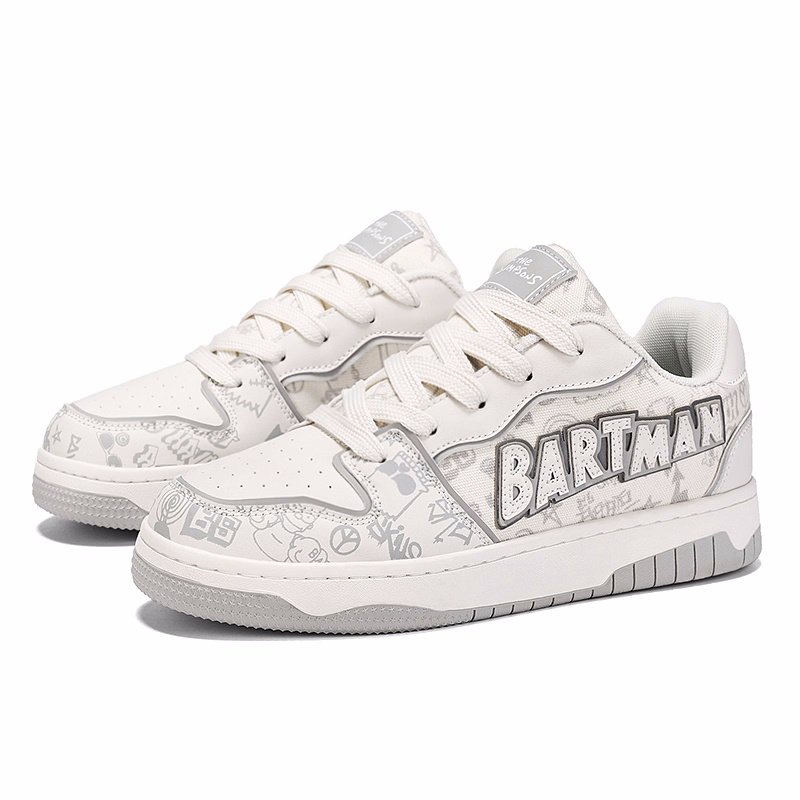 画像14: Unisex Simpson Family Platform Lace-Up Sneakers　男女兼用 ユニセックス厚底シンプソンファミリーシンプソンズレザーレースアップ  スニーカー (14)