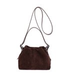 画像12: Suede Drawstring Bucket Mini Tote Shoulder Crossbody Bag　スエードローストリングバケットミニトートショルダークロスボディポシェットバッグ (12)