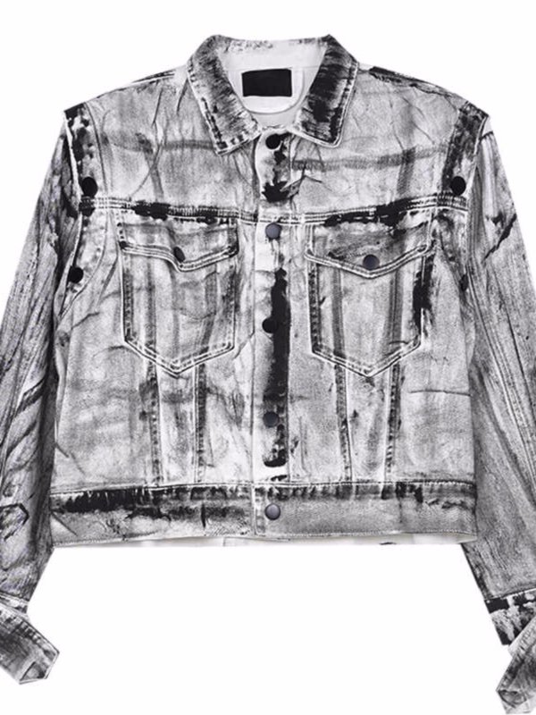 画像5: Optical illusion denim denim jacket with detachable sleeves ユニセックス 男女兼用 だまし絵スタイル デニムGジャン袖取り外し可能 (5)