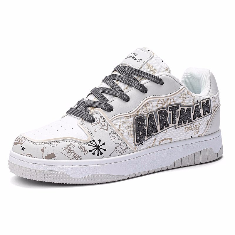 画像2: Unisex Simpson Family Platform Lace-Up Sneakers　男女兼用 ユニセックス厚底シンプソンファミリーシンプソンズレザーレースアップ  スニーカー (2)