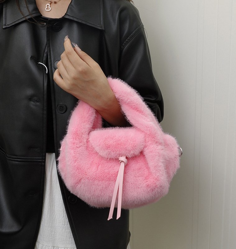 画像16: Fluffy fur tote shoulder and crossbody bag　モコモコファートートショルダークロスボディバッグ (16)