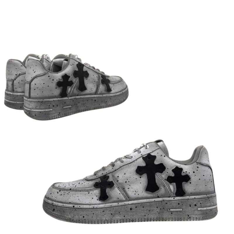 画像1: Unisex AF1 x CH Style with Cross Patch Shoes Sneaker ユニセックス クロスパッチ スニーカー シューズ サイズ36~44 (1)