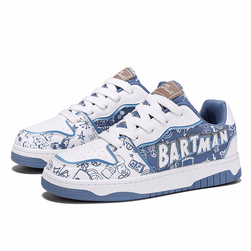 画像6: Unisex Simpson Family Platform Lace-Up Sneakers　男女兼用 ユニセックス厚底シンプソンファミリーシンプソンズレザーレースアップ  スニーカー (6)