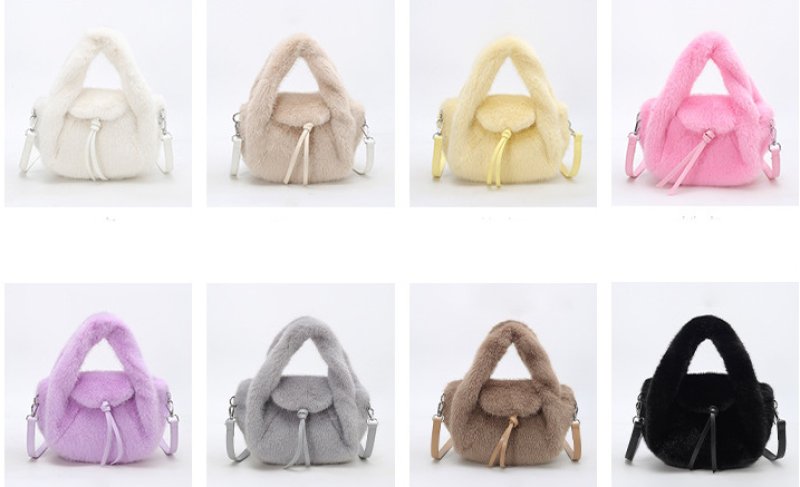 画像12: Fluffy fur tote shoulder and crossbody bag　モコモコファートートショルダークロスボディバッグ (12)