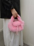 画像18: Fluffy fur tote shoulder and crossbody bag　モコモコファートートショルダークロスボディバッグ (18)