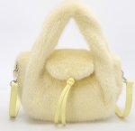 画像4: Fluffy fur tote shoulder and crossbody bag　モコモコファートートショルダークロスボディバッグ (4)