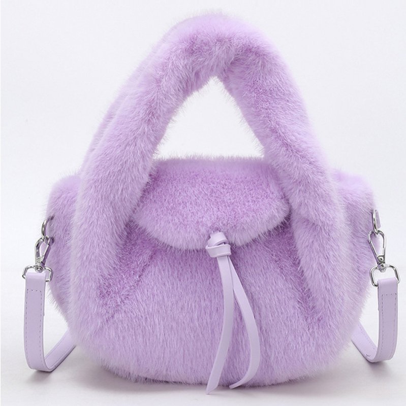 画像6: Fluffy fur tote shoulder and crossbody bag　モコモコファートートショルダークロスボディバッグ (6)