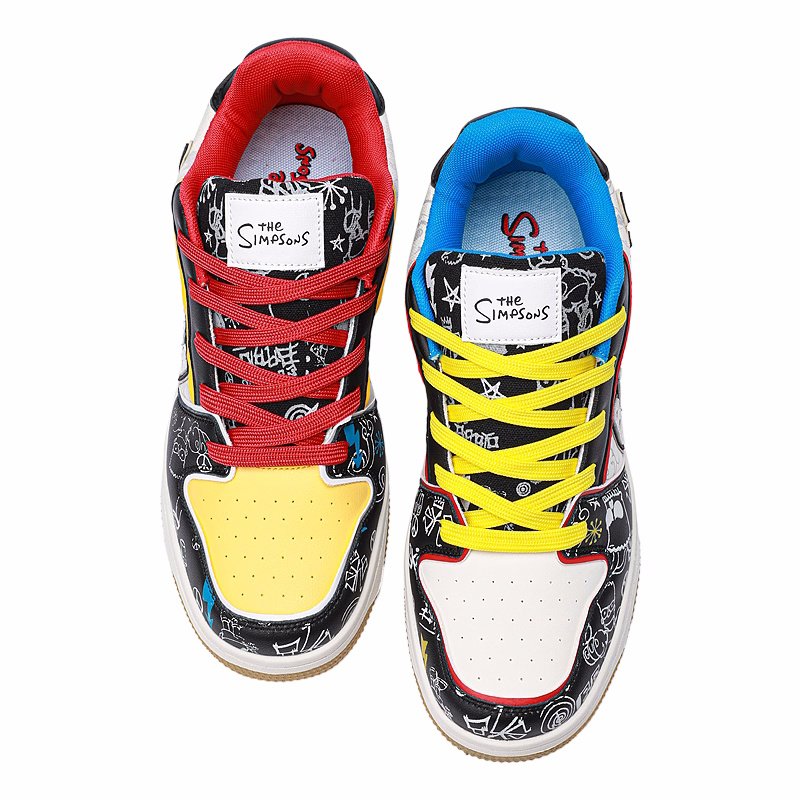 画像11: Unisex Simpson Family Platform Lace-Up Sneakers　男女兼用 ユニセックス厚底シンプソンファミリーシンプソンズレザーレースアップ  スニーカー (11)