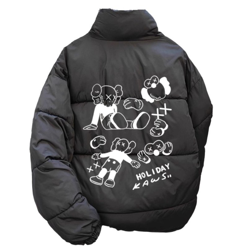 画像8: Unisex Kaws cold weather Down Jacket  Nuptse ユニセックス 男女兼用 防寒 肉厚 カウズ ダウン ジャケット ジャンパー ヌプシ ベンチコート (8)