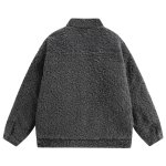 画像4: Unisex Lambswool-style padded down jacket coat Blouson  ユニセックス 男女兼用フェイクラムウール中綿ダウンジャケットコートブルゾン (4)