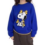 画像1: Snoopy & Woodstock knitted crew neck sweater knitted 　スヌーピー＆ウッドストック編み込み丸首クールネックセータープルオーバー (1)