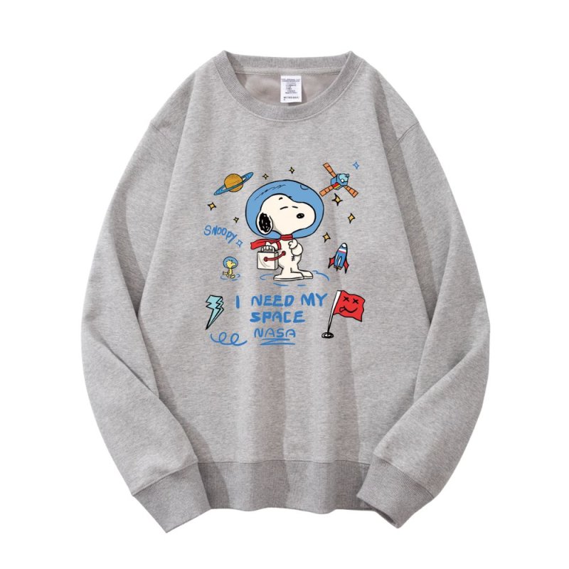 画像3: NASA x Snoopy Sweatshirt ユニセックス男女兼用 NASA ナサ × スヌーピー スウェットトレーナー  (3)