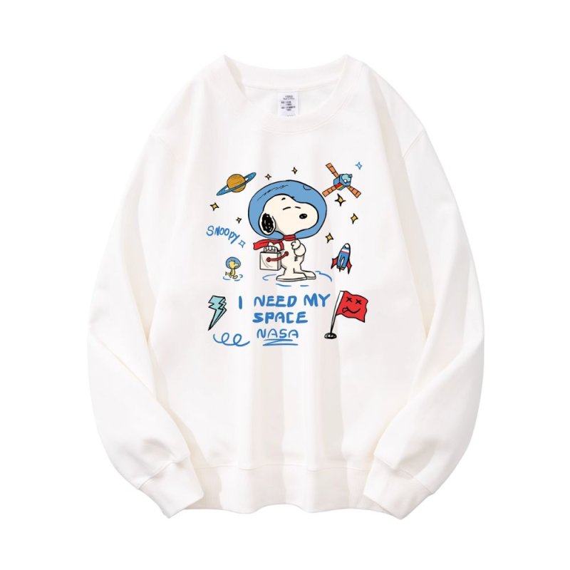 画像2: NASA x Snoopy Sweatshirt ユニセックス男女兼用 NASA ナサ × スヌーピー スウェットトレーナー  (2)