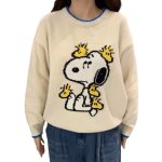 画像2: Snoopy & Woodstock knitted crew neck sweater knitted 　スヌーピー＆ウッドストック編み込み丸首クールネックセータープルオーバー (2)