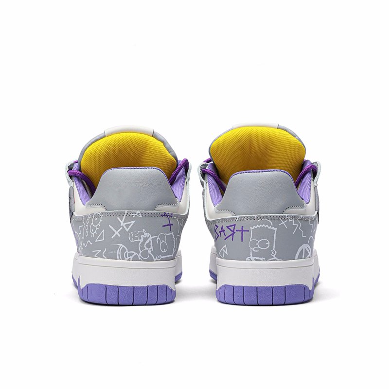 画像5: Unisex Leather The Simpsons Graffiti Lace-Up Sneakers　男女兼用 ユニセックスシンプソンズグラフィティレザーレースアップ スニーカー (5)