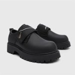 画像2: UnisexThick-soled zip leather short boot loafers 　男女兼用ユニセックスチャンキーソールレザージップ付き厚底ショートブーツローファー (2)