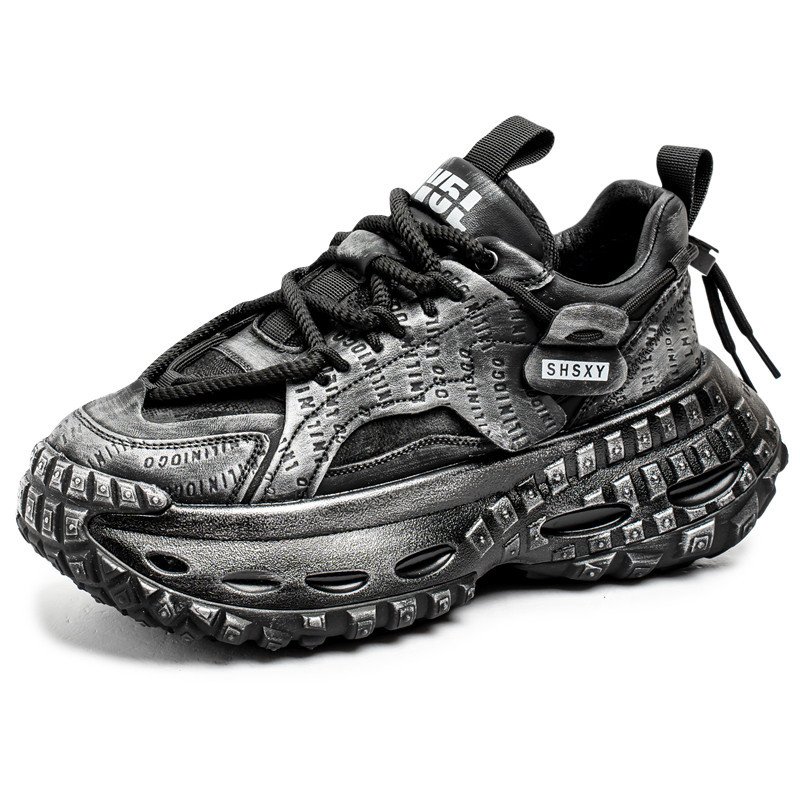 画像3: Unisex Thick-soled lace-up dad sneakers　男女兼用 ユニセックス厚底レースアップ ダッドスニーカー (3)