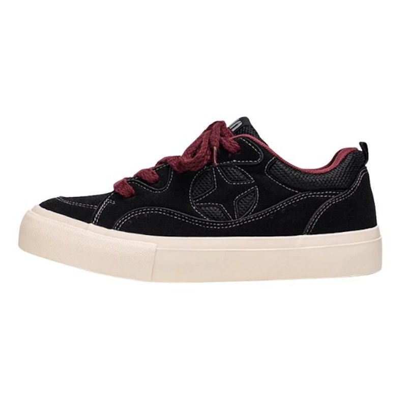 画像1: Unisex Leather Star Lace-Up Sneakers　男女兼用 ユニセックススタースエードレザーレースアップ スニーカー (1)