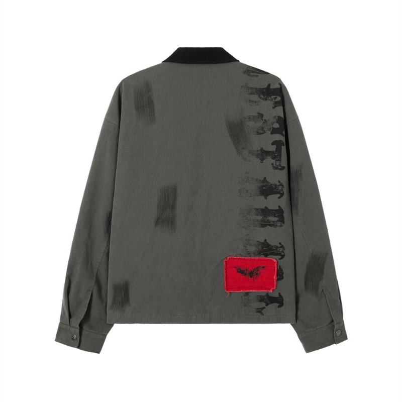 画像3: Girl Photo Print Swing Top Jacket Coat　ユニセックス 男女兼用ガールフォトプリントスイングトップジャケットコート (3)