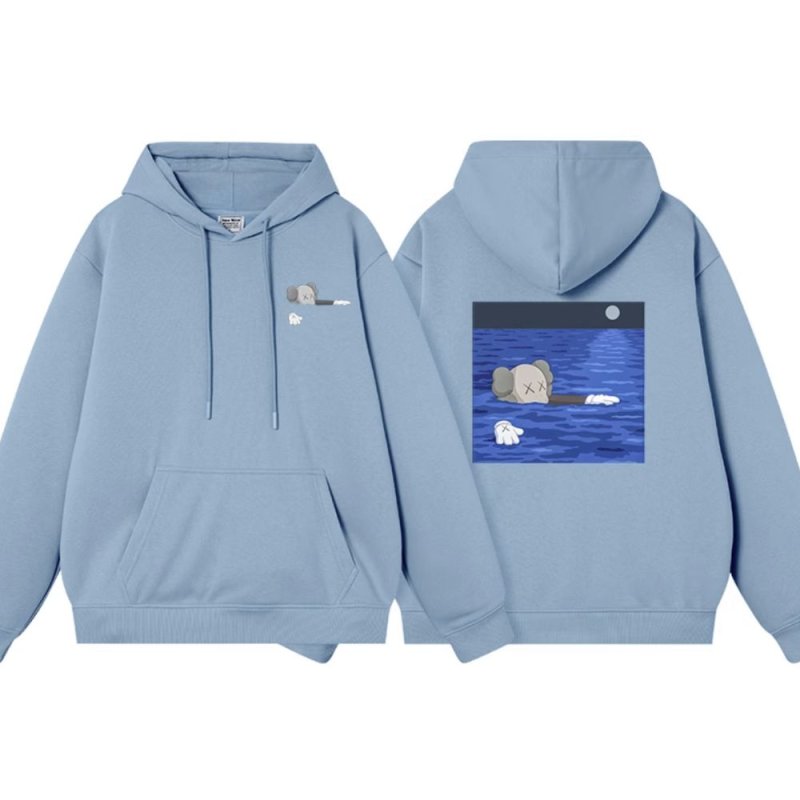 画像7: Swimming kaws Sesame Street hoodie Sweat Hoodie Shirts ユニセックス男女兼用 スイミング カウズ kaws Sesame Street フーディプリント スウェット パーカートレーナー (7)