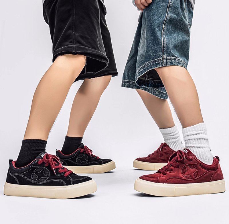 画像5: Unisex Leather Star Lace-Up Sneakers　男女兼用 ユニセックススタースエードレザーレースアップ スニーカー (5)