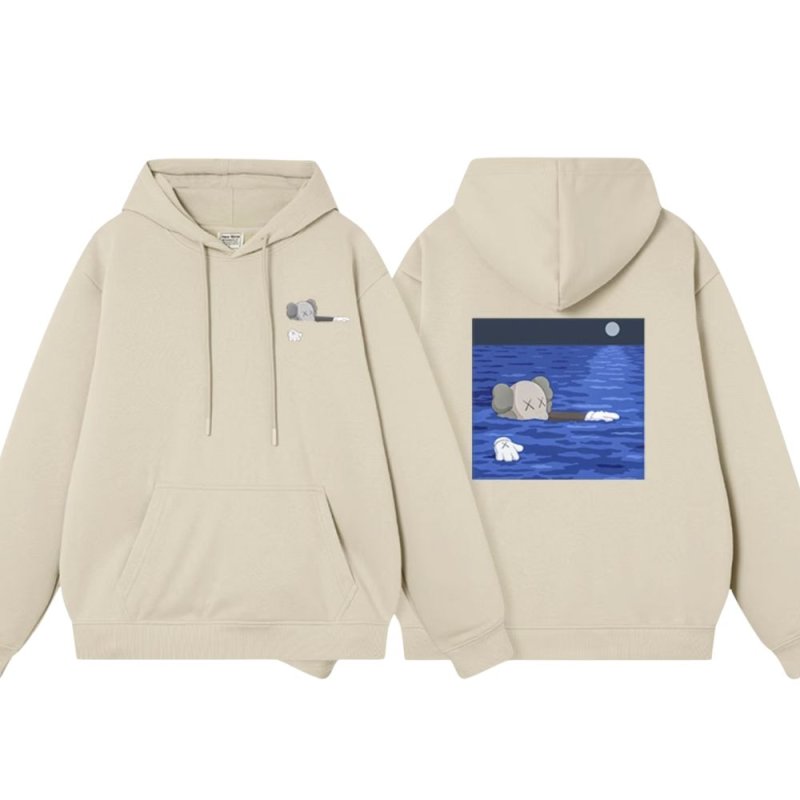 画像3: Swimming kaws Sesame Street hoodie Sweat Hoodie Shirts ユニセックス男女兼用 スイミング カウズ kaws Sesame Street フーディプリント スウェット パーカートレーナー (3)