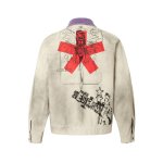 画像3: Dark Cross Graffiti Print Swing Top Jacket Coat　ユニセックス 男女兼用ダーククロス落書きプリントスイングトップジャケットコート (3)
