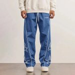画像4:  Unisex Star Point Casual Wide Leg Pants Nylon Pant ユニセックス 男女兼用スターポイントカジュアルワイドレッグパンツ (4)