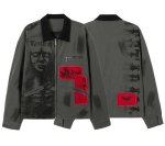 画像1: Girl Photo Print Swing Top Jacket Coat　ユニセックス 男女兼用ガールフォトプリントスイングトップジャケットコート (1)