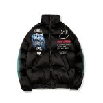 画像3: KAWS x Smile Graphic Paint Down Jacket Coat　ユニセックス 男女兼用カウズ×スマイルグラフィックペイント ダウンジャケットコート ジャンパー スタジャン  (3)