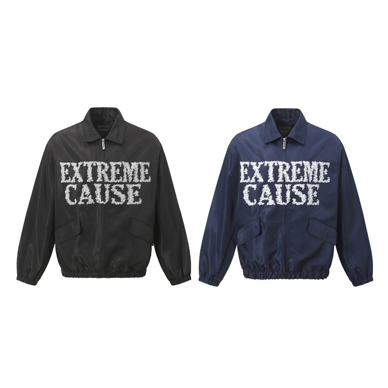 画像3: EXTREME CAUSE logo Swing Top Jacket　ユニセックス 男女兼用EXTREME CAUSEロゴスイングトップジャケットコート (3)