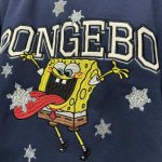 画像3: Spongebob x Crystal Print Round Neck Sweatshirt　 ユニセックス男女兼用 スポンジボブ×クリスタル刺繍 ラウンドネックスウェットトレーナー  (3)