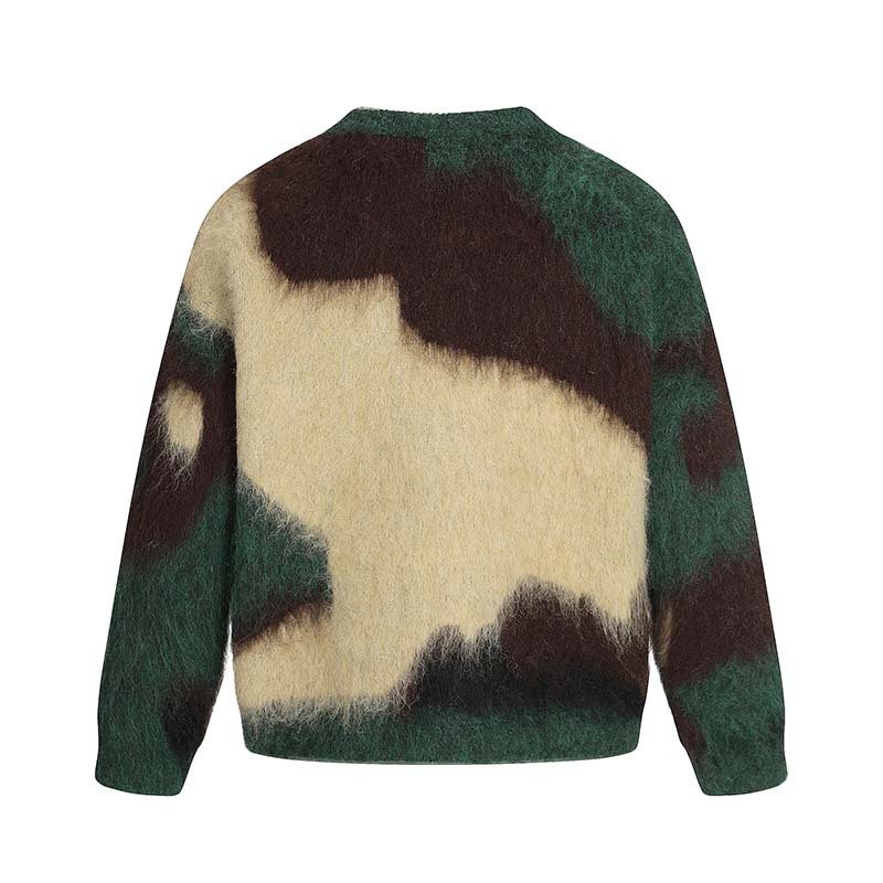 画像2: Unisex Mens ART Mohair Brushed Camo Sweater アート カモフラージュ 迷彩柄 モヘア セーター (2)
