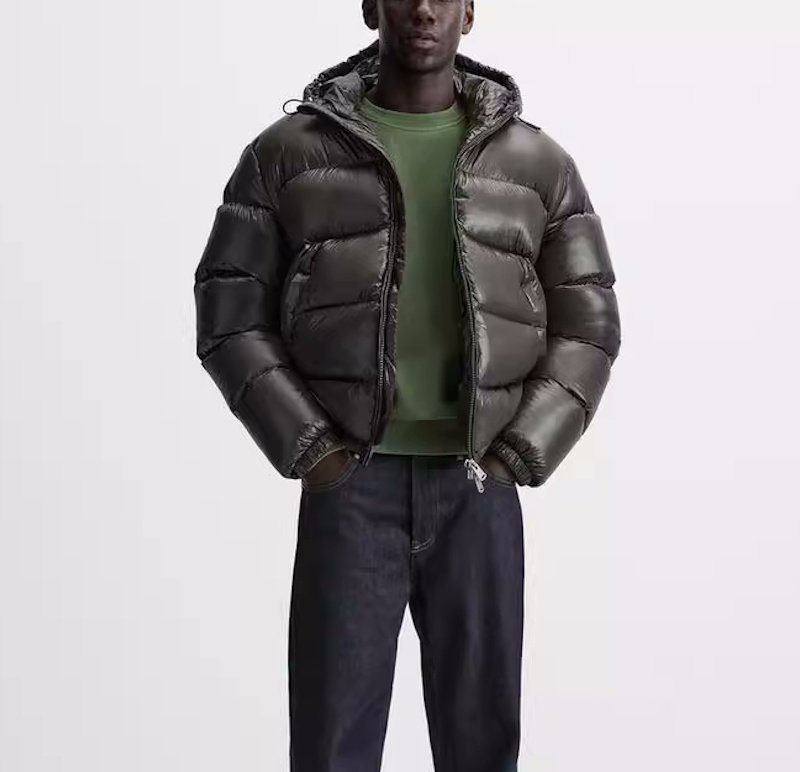 画像9: Unisex padded down hoodie jacket coat 　ユニセックス 男女兼用中綿ダウンフーディジャケットコート ジャンパー  (9)