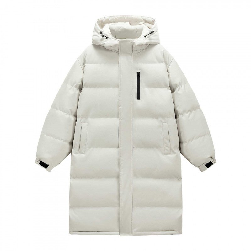 画像1: Unisex Hooded padded down mid-length coat　ユニセックス 男女兼用中綿ダウンフーディミドル丈ジャケットコート ジャンパー  (1)