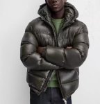 画像6: Unisex padded down hoodie jacket coat 　ユニセックス 男女兼用中綿ダウンフーディジャケットコート ジャンパー  (6)