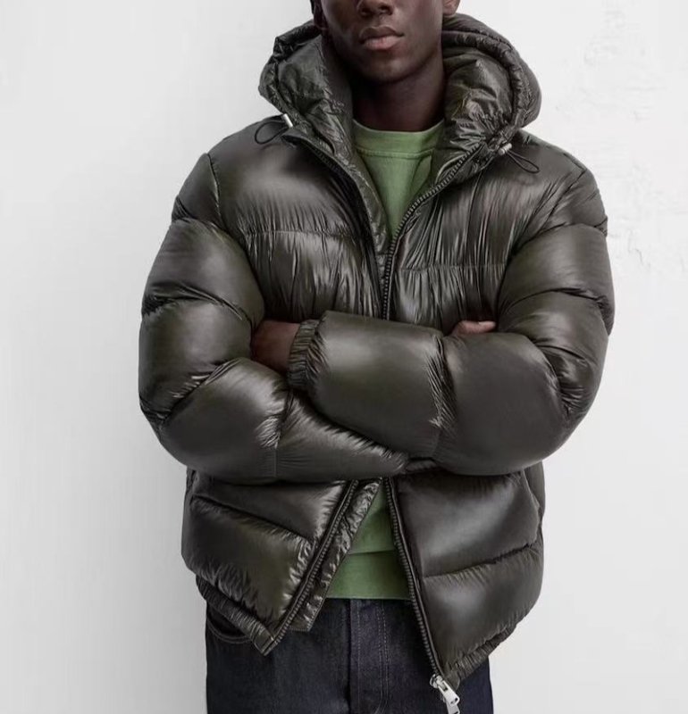 画像6: Unisex padded down hoodie jacket coat 　ユニセックス 男女兼用中綿ダウンフーディジャケットコート ジャンパー  (6)