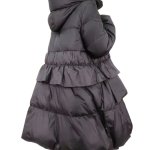 画像1: Long gathered down coat jacket  ユニセックス男女兼用ギャザーダウンロングコートジャケット  (1)