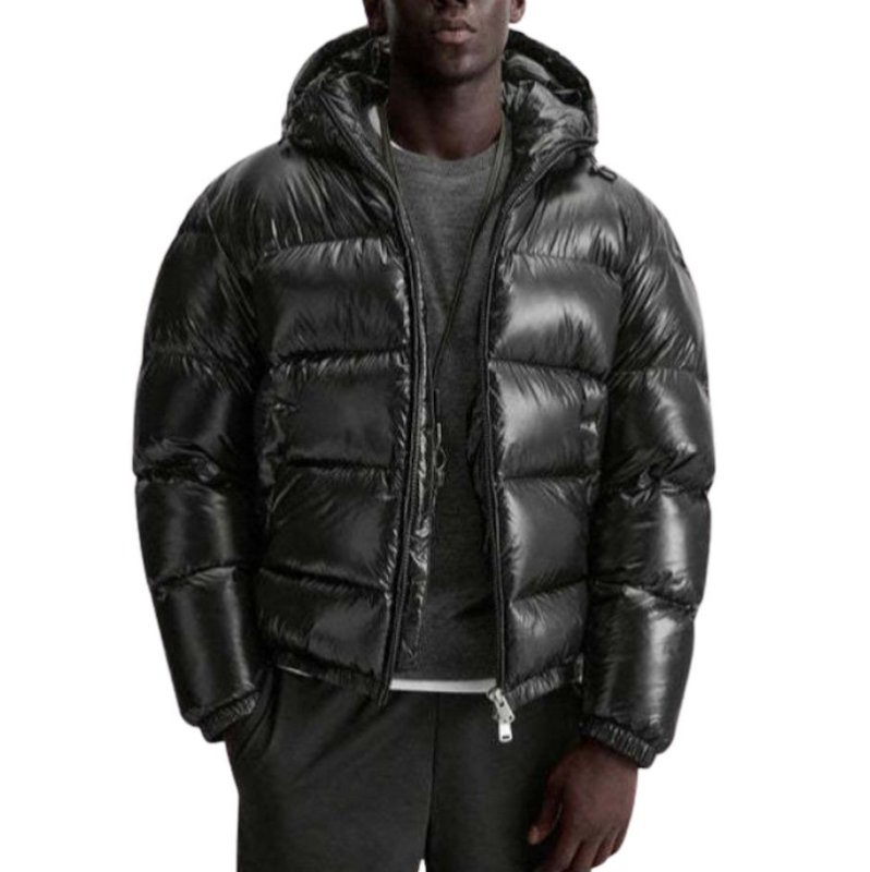 画像4: Unisex padded down hoodie jacket coat 　ユニセックス 男女兼用中綿ダウンフーディジャケットコート ジャンパー  (4)