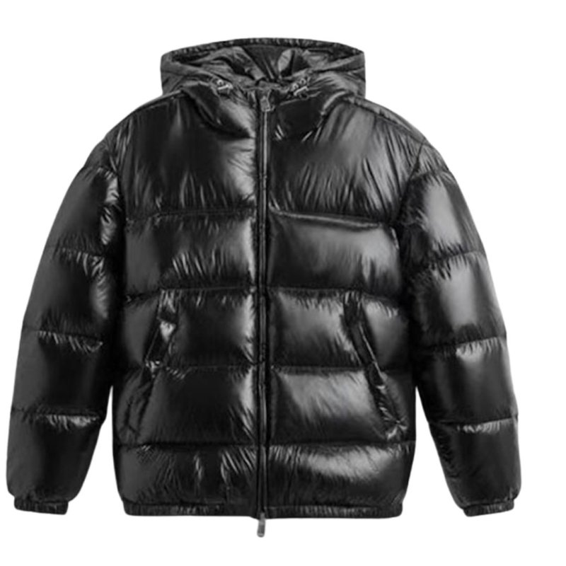 画像1: Unisex padded down hoodie jacket coat 　ユニセックス 男女兼用中綿ダウンフーディジャケットコート ジャンパー  (1)