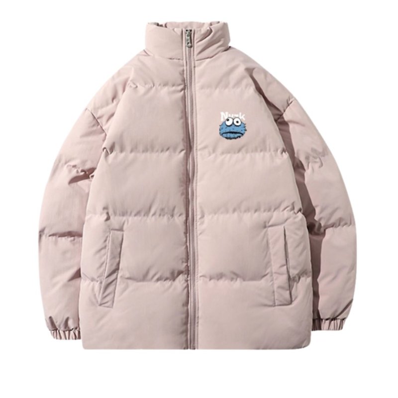 画像3: Unisex Cookie Monster one-point down jacket coat 　ユニセックス 男女兼用クッキーモンスターワンポイントダウンジャケットコート ジャンパー  (3)