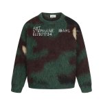 画像1: Unisex Mens ART Mohair Brushed Camo Sweater アート カモフラージュ 迷彩柄 モヘア セーター (1)