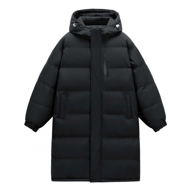 画像2: Unisex Hooded padded down mid-length coat　ユニセックス 男女兼用中綿ダウンフーディミドル丈ジャケットコート ジャンパー  (2)