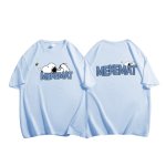 画像1: MEKEMAT Sleeping Snoopy Print Tshirts  ユニセックス 男女兼用 スリーピングスヌーピー プリント Tシャツ (1)