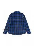 画像2: SALE セール Men's 3colors leather Cross flannel long-sleeved shirts ユニセックス 男女兼用 フランネル レザー 十字架 クロス パッチ モチーフ付 チェック シャツ ネルシャツ (2)