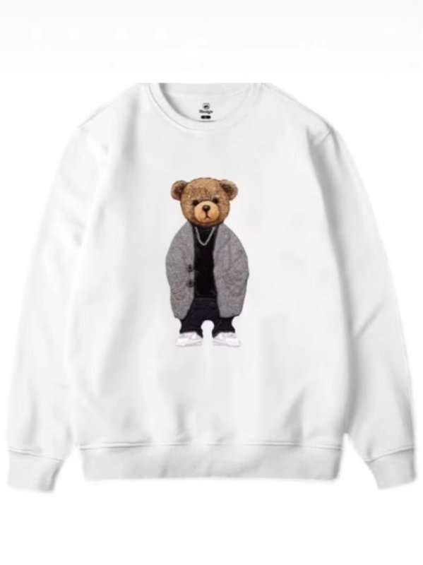 画像4: Stylish Handsome Bear Sweatshirt Pullover　ユニセックス男女兼用 おしゃれハンサムベア熊スウェットトレーナー  (4)