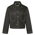 画像1: Unisex Retro Original Denim Short Jacket  Blouson　ユニセックス 男女兼用ベーシックレトロ調ショートデニムジャケット ブルゾン (1)