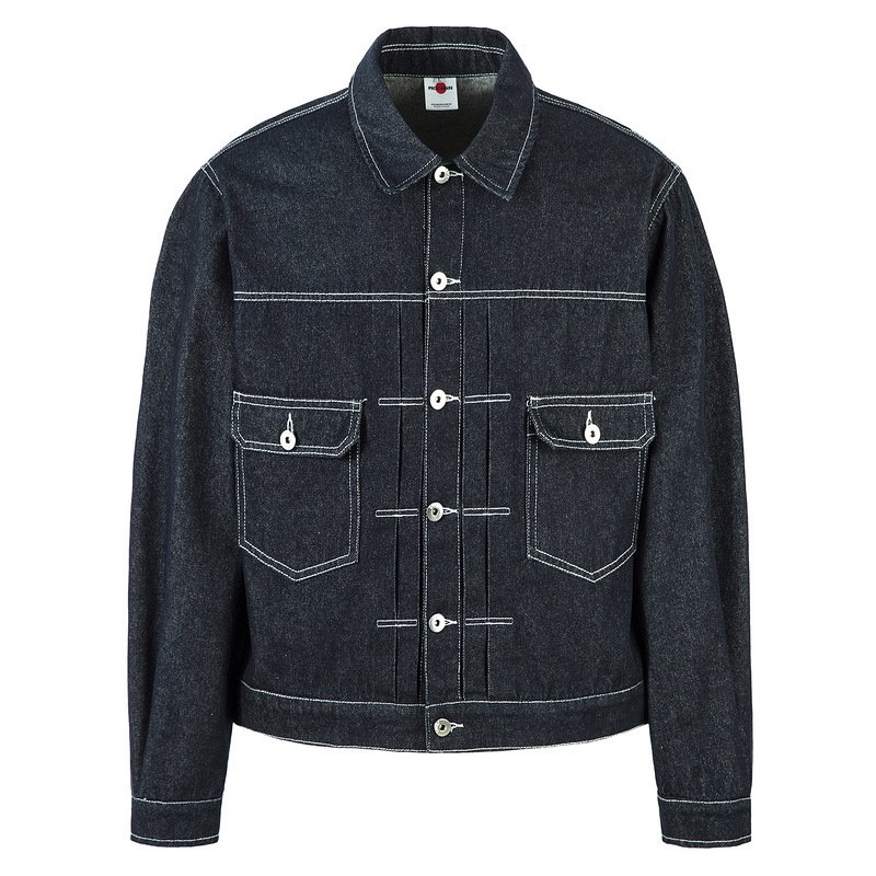 画像1: Unisex selvedge denim jacket Jacket  Blouson　ユニセックス 男女兼用セルビッジデニムジャケット ブルゾン (1)